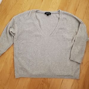 V-Neck Blue Grey Sweater